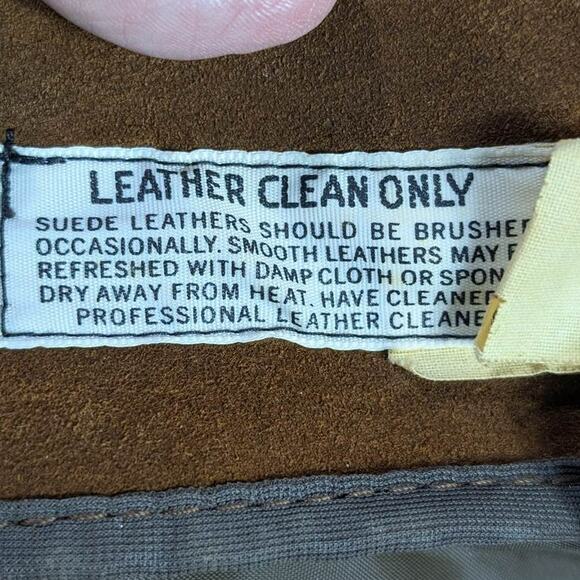 Vtg Suede Leather Jacket Womens Medium Tan Fringe Button Nylon Lining Western - Picture 5 of 15